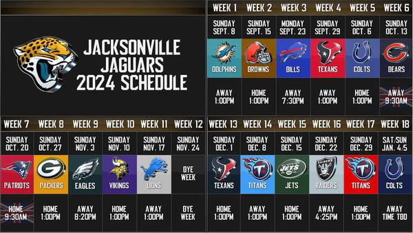 Jags Season Schedule.